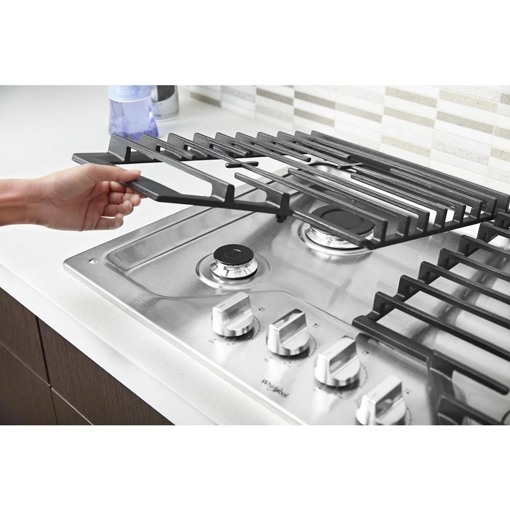 30-inch Gas Cooktop with EZ-2-Lift Hinged Cast-Iron Grates WCG55US0HS