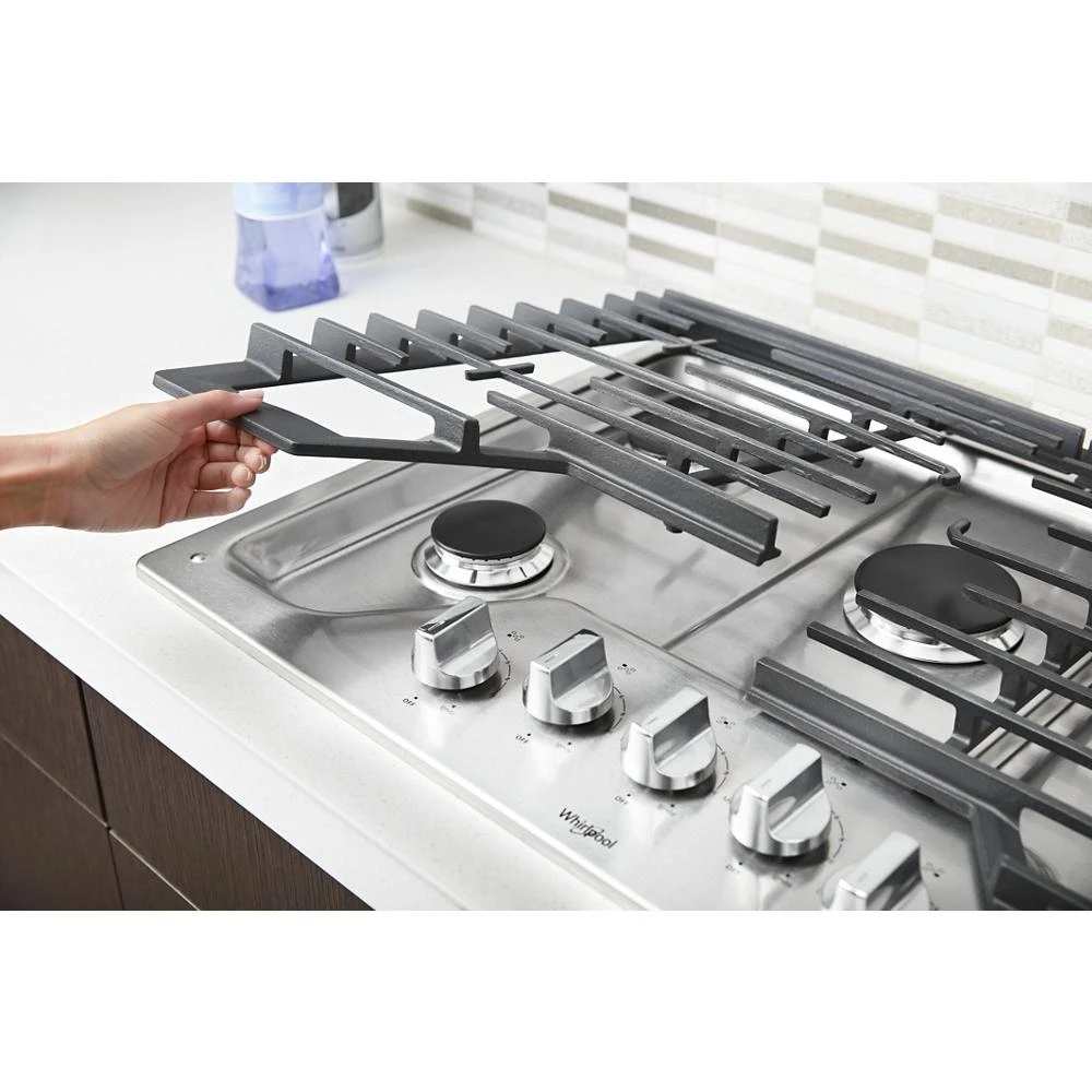 30-inch Gas Cooktop with EZ-2-Lift Hinged Cast-Iron Grates WCG55US0HS