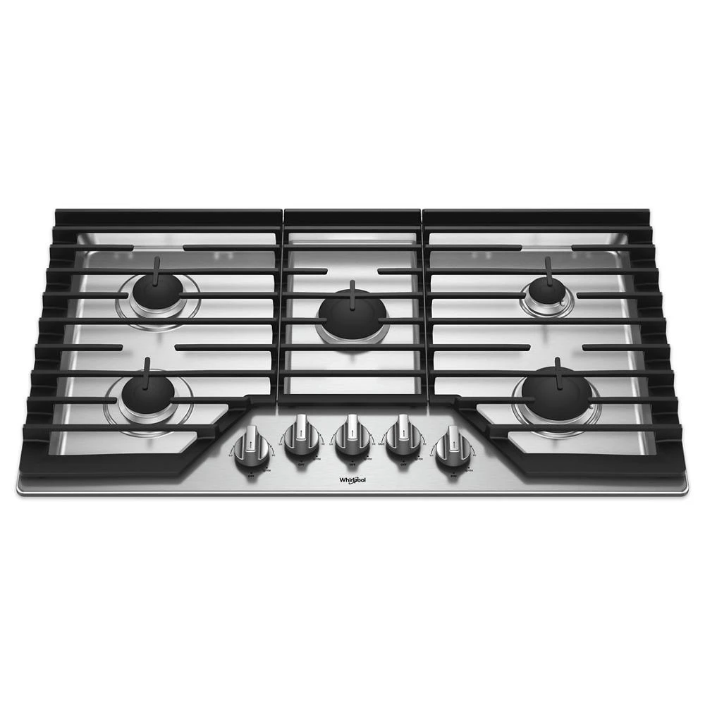 36-inch Gas Cooktop with EZ-2-Lift Hinged Cast-Iron Grates WCG55US6HS