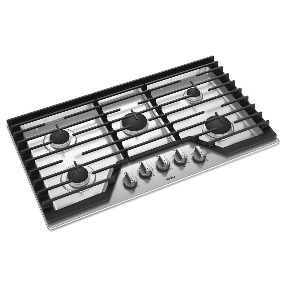 36-inch Gas Cooktop with EZ-2-Lift Hinged Cast-Iron Grates WCG55US6HS
