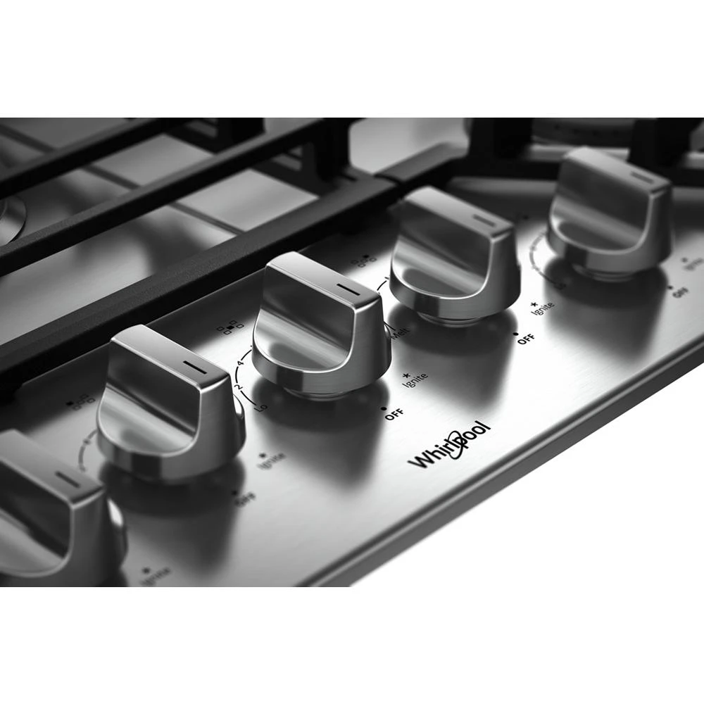 36-inch Gas Cooktop with EZ-2-Lift Hinged Cast-Iron Grates WCG55US6HS