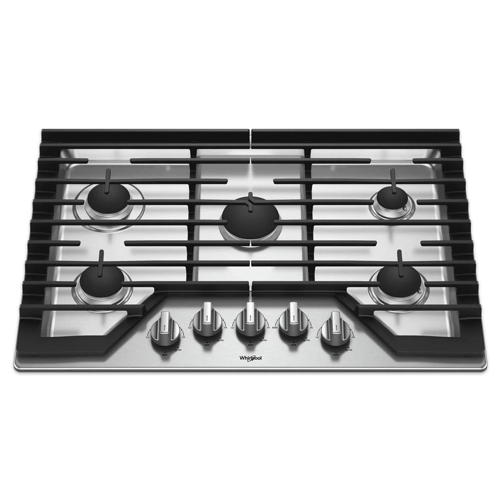 30-inch Gas Cooktop with EZ-2-Lift Hinged Cast-Iron Grates WCG77US0HS