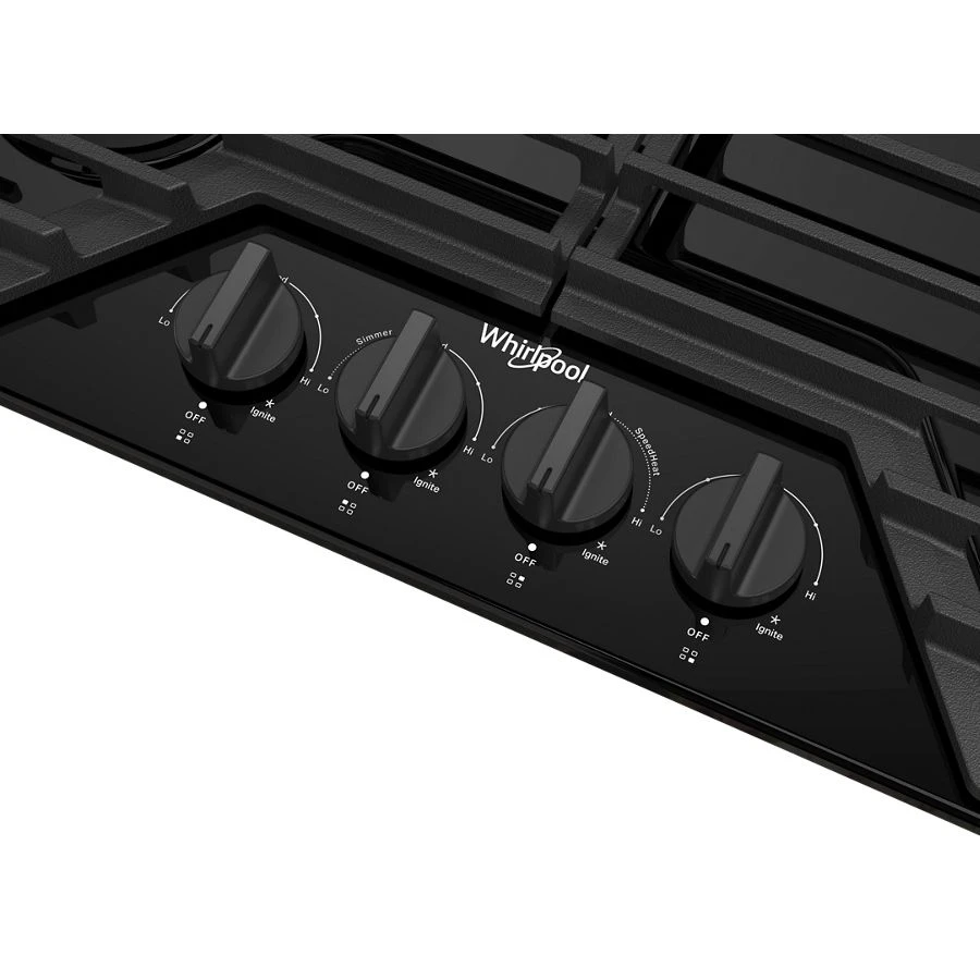 30-inch Gas Cooktop with EZ-2-Lift™ Hinged Cast-Iron Grates WCGK5030PB