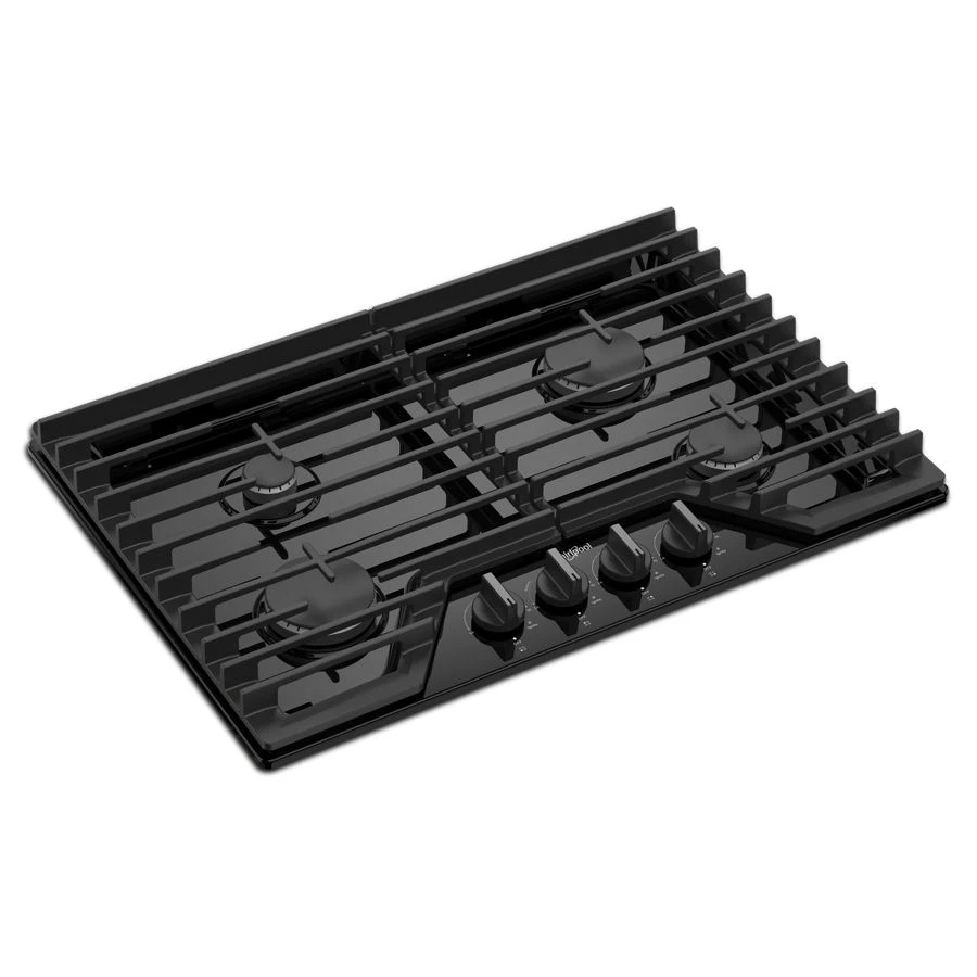 30-inch Gas Cooktop with EZ-2-Lift™ Hinged Cast-Iron Grates WCGK5030PB