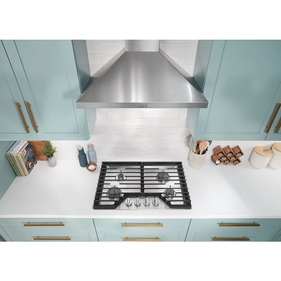30-inch Gas Cooktop with EZ-2-Lift™ Hinged Cast-Iron Grates WCGK5030PS