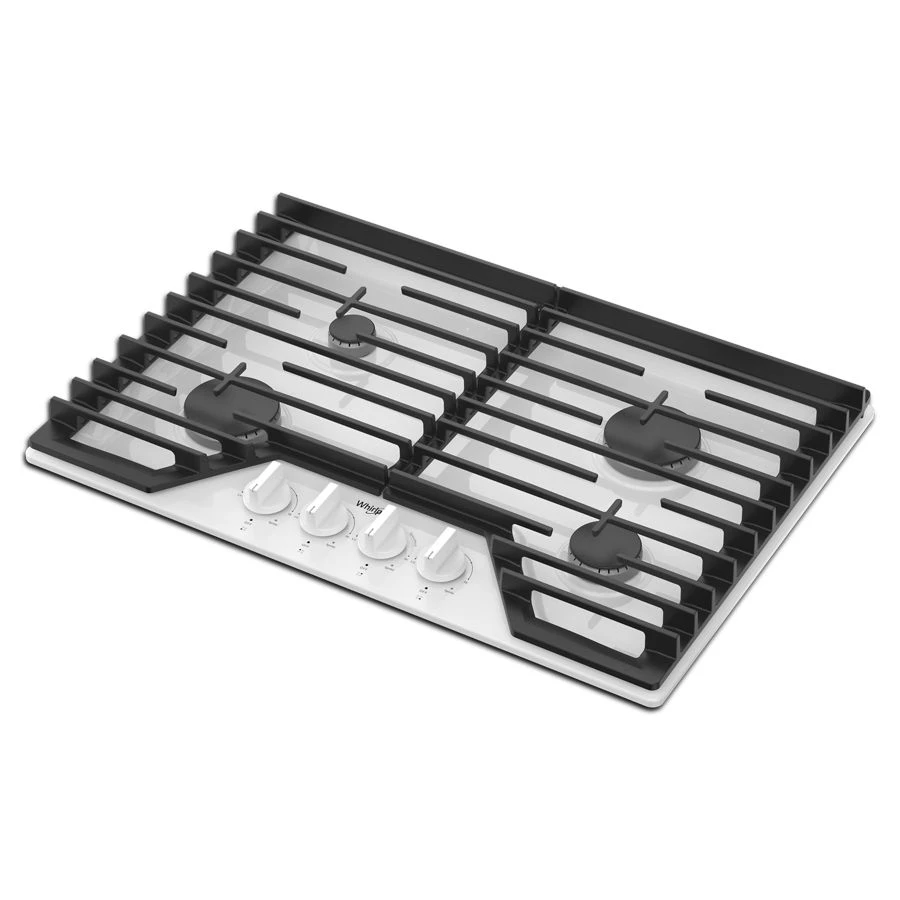 30-inch Gas Cooktop with EZ-2-Lift™ Hinged Cast-Iron Grates WCGK5030PW