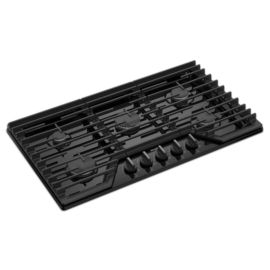 36-inch Gas Cooktop with EZ-2-Lift™ Hinged Cast-Iron Grates WCGK5036PB