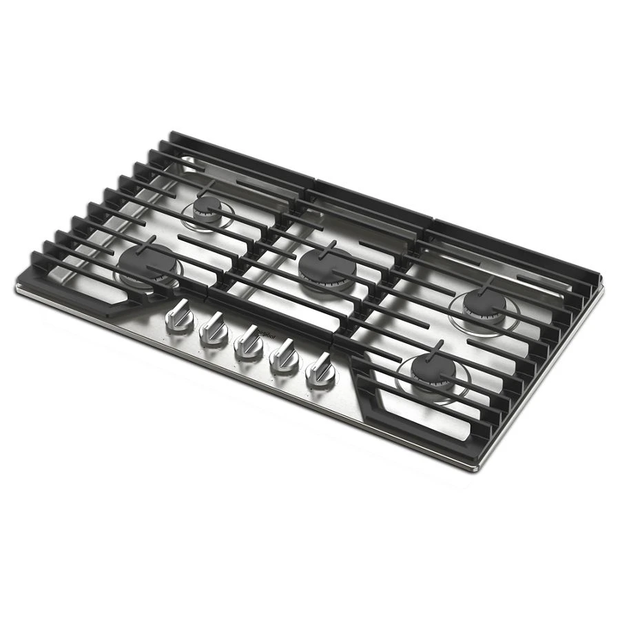 36-inch Gas Cooktop with 5 Burners and EZ-2-Lift™ Hinged Cast-Iron Grates WCGK5036PS