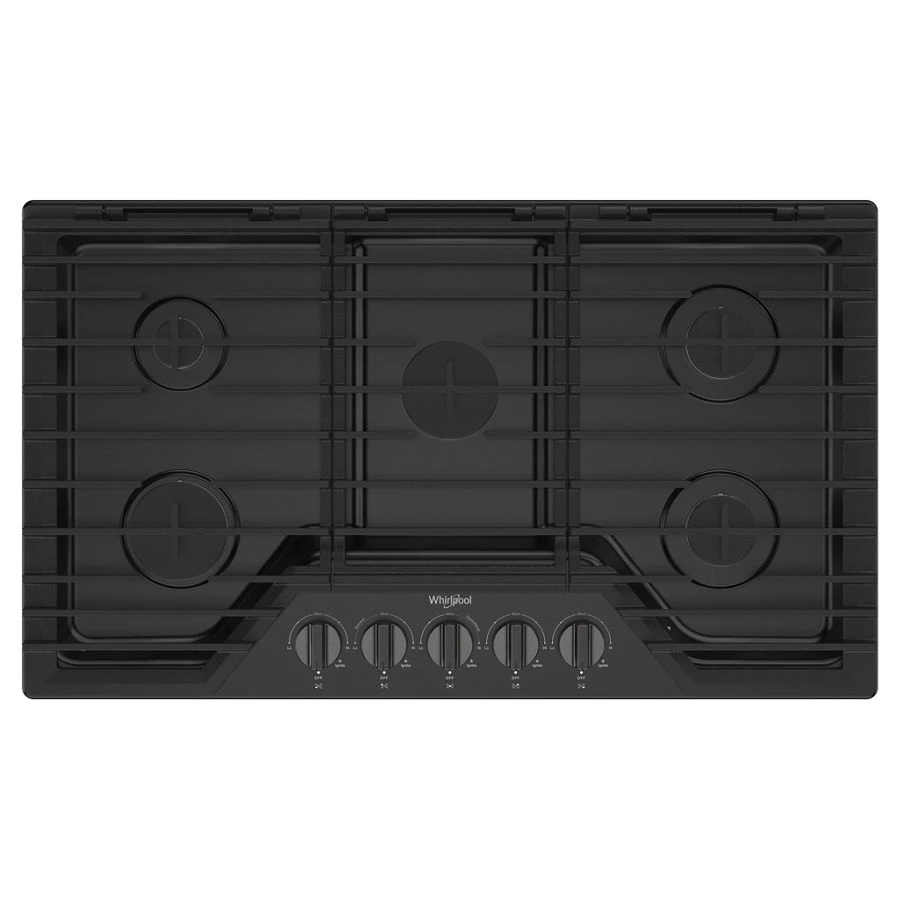 36-inch Gas Cooktop with 5 Burners and EZ-2-Lift™ Hinged Cast-Iron Grates WCGK5036PS