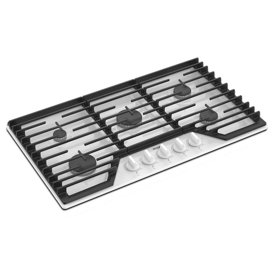 36-inch Gas Cooktop with EZ-2-Lift™ Hinged Cast-Iron Grates WCGK5036PW
