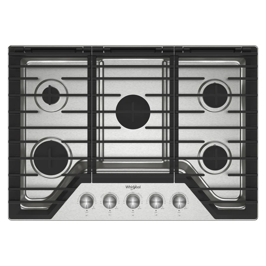 30-inch Gas Cooktop with 5 Burners and EZ-2-Lift™ Hinged Cast-Iron Grates WCGK7030PS