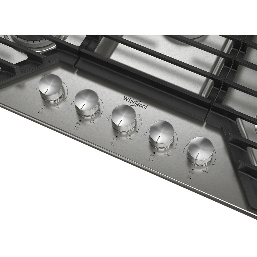 30-inch Gas Cooktop with 5 Burners and EZ-2-Lift™ Hinged Cast-Iron Grates WCGK7030PS