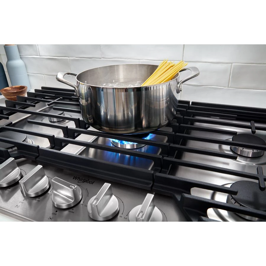 30-inch Gas Cooktop with 5 Burners and EZ-2-Lift™ Hinged Cast-Iron Grates WCGK7030PS