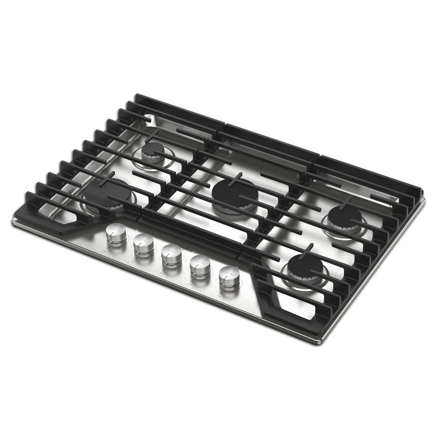 30-inch Gas Cooktop with 5 Burners and EZ-2-Lift™ Hinged Cast-Iron Grates WCGK7030PS