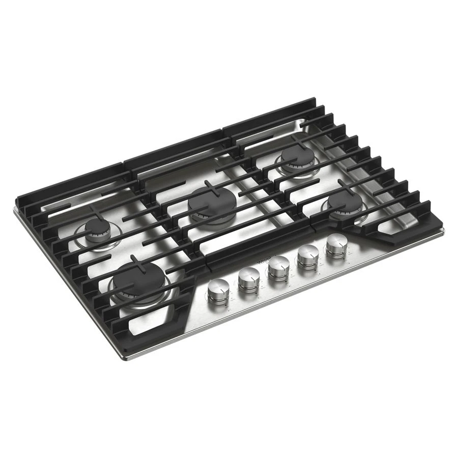30-inch Gas Cooktop with 5 Burners and EZ-2-Lift™ Hinged Cast-Iron Grates WCGK7030PS