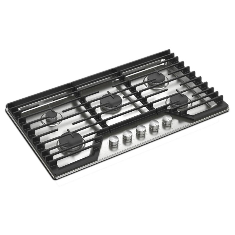 Whirlpool 36-inch Gas Cooktop with Fifth Burner Stainless Steel WCGK7036PS Picture 1