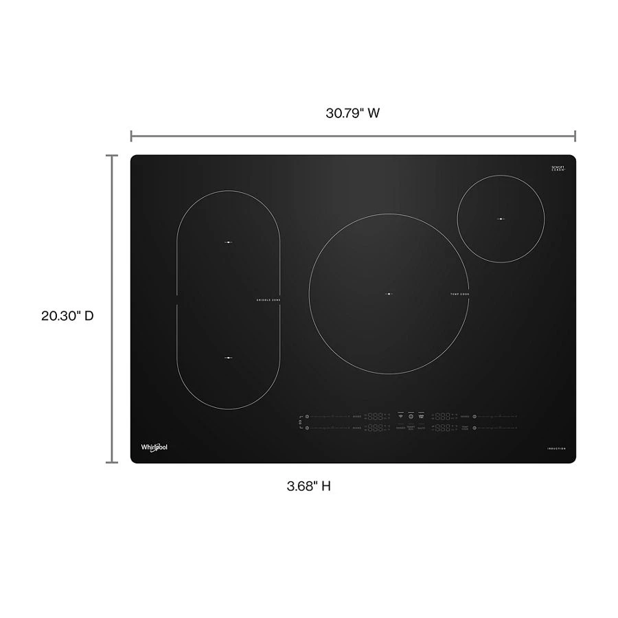 30" Intelligent Induction Cooktop with Temp Cook™ Technology WCIT7030SB