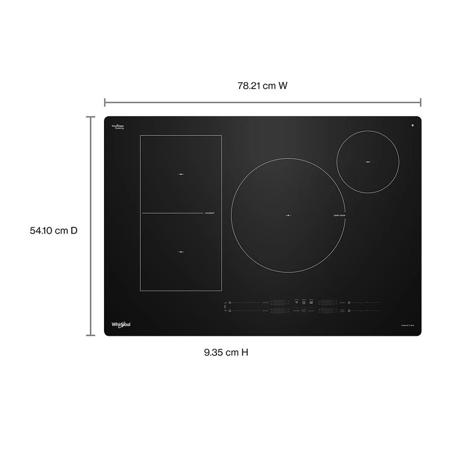 30" Intelligent Induction Cooktop with Temp Cook™ Technology and WipeClean™ Coating WCIT7530SB