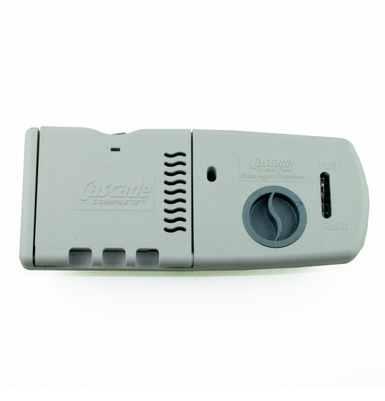 Dishwasher detergent rinse and cap assembly WD12X10237