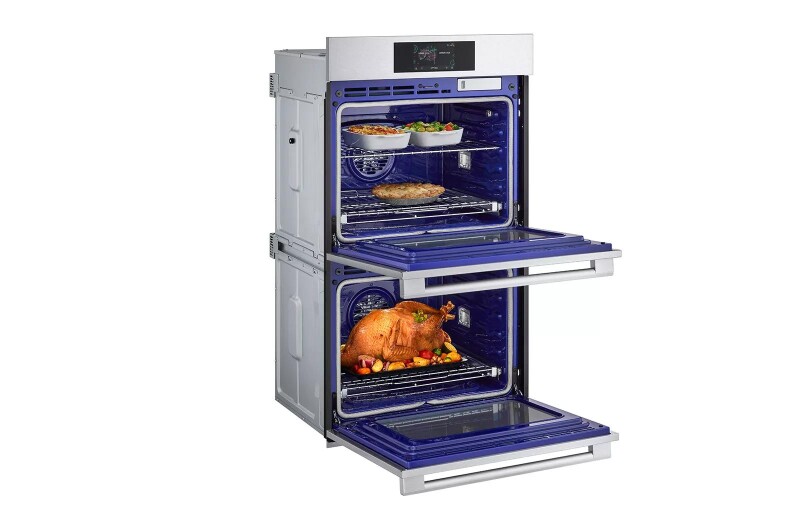 9.4 cu. ft. Smart InstaView® Electric Double Built-In Wall Oven with Air Fry & Steam Sous Vide WDES9428F