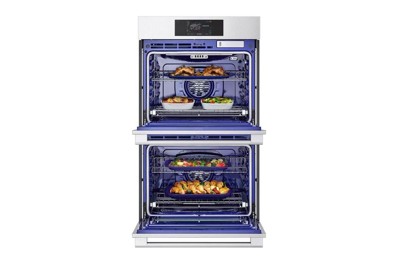 9.4 cu. ft. Smart InstaView® Electric Double Built-In Wall Oven with Air Fry & Steam Sous Vide WDES9428F