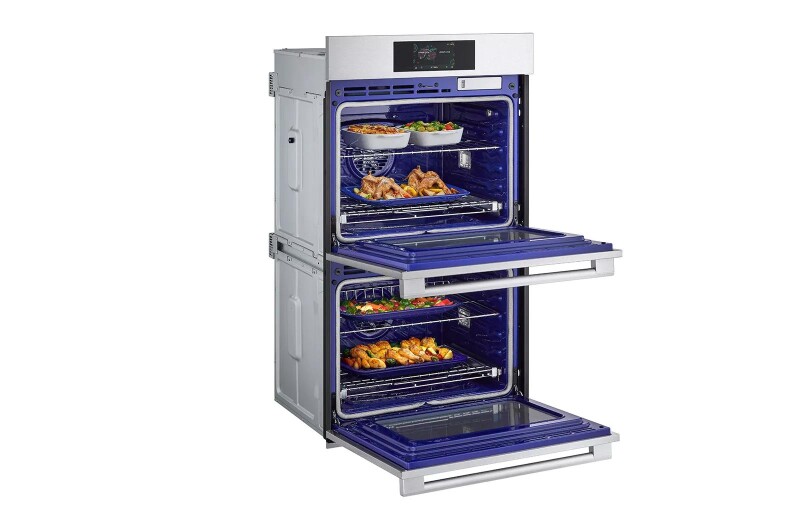 9.4 cu. ft. Smart InstaView® Electric Double Built-In Wall Oven with Air Fry & Steam Sous Vide WDES9428F