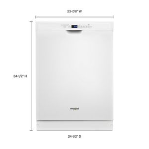 Stainless steel dishwasher with third level rack WDF590SAJW
