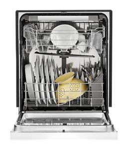 Stainless steel dishwasher with third level rack WDF590SAJW