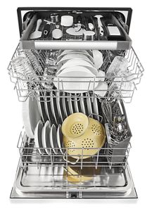 Stainless steel dishwasher with third level rack WDF590SAJW