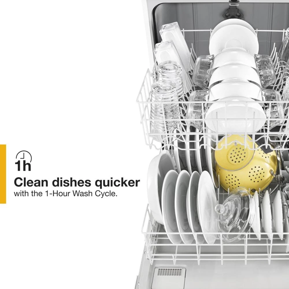 Heavy-Duty Dishwasher with 1-Hour Wash Cycle WDP370PAHW