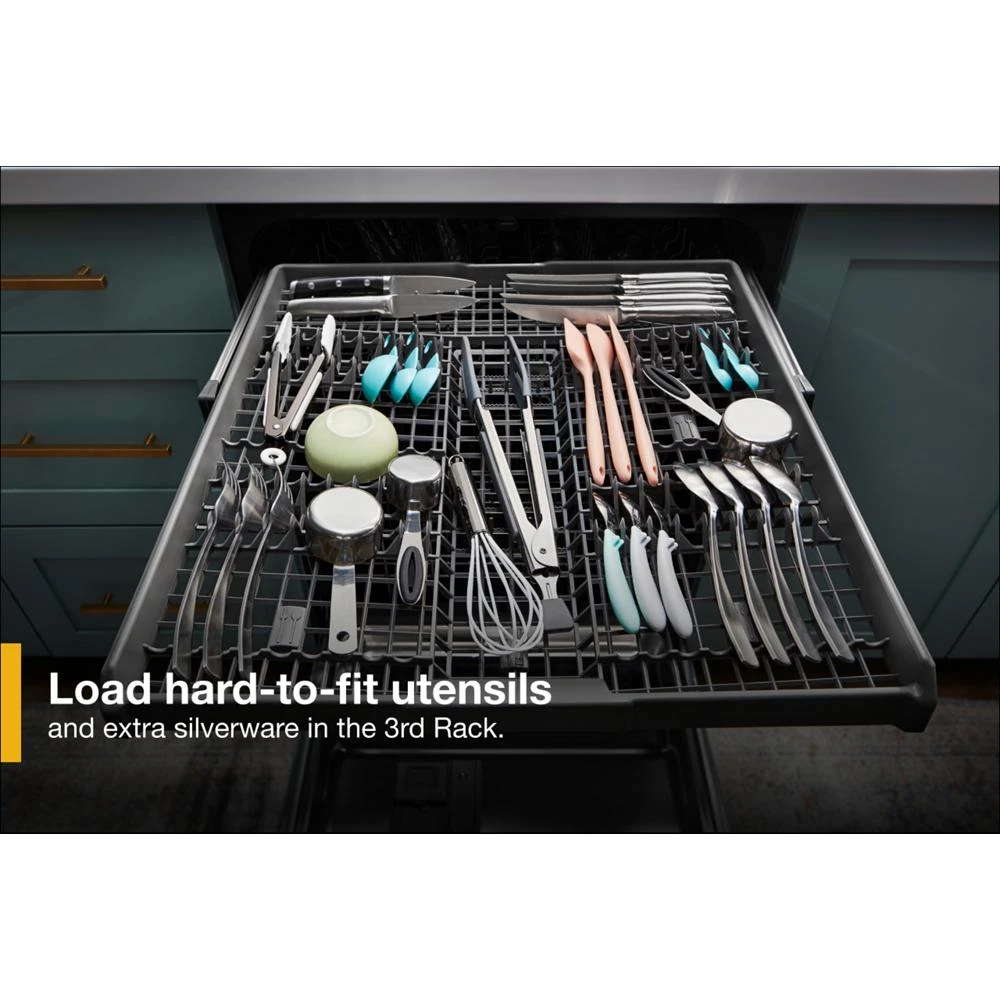 Quiet Dishwasher with 3rd Rack and Pocket Handle WDP730HAMZ