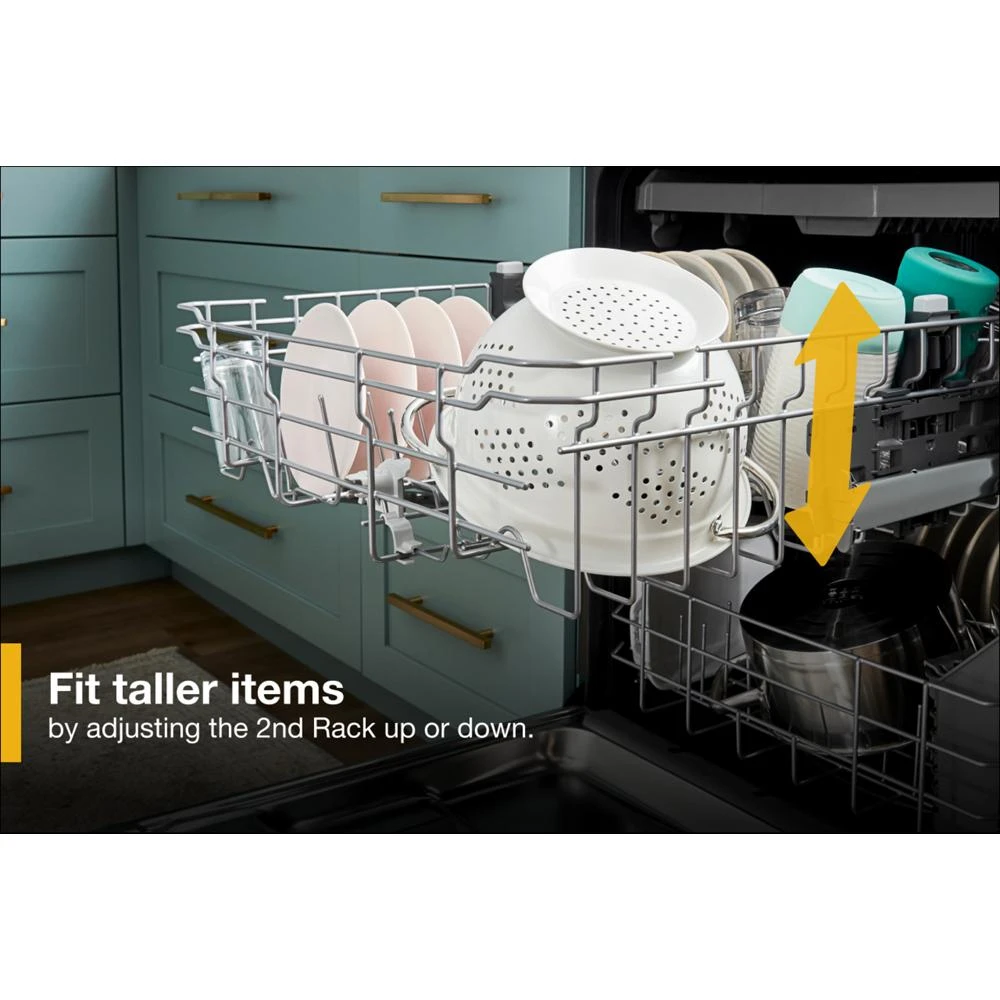 Quiet Dishwasher with 3rd Rack and Pocket Handle WDP730HAMZ