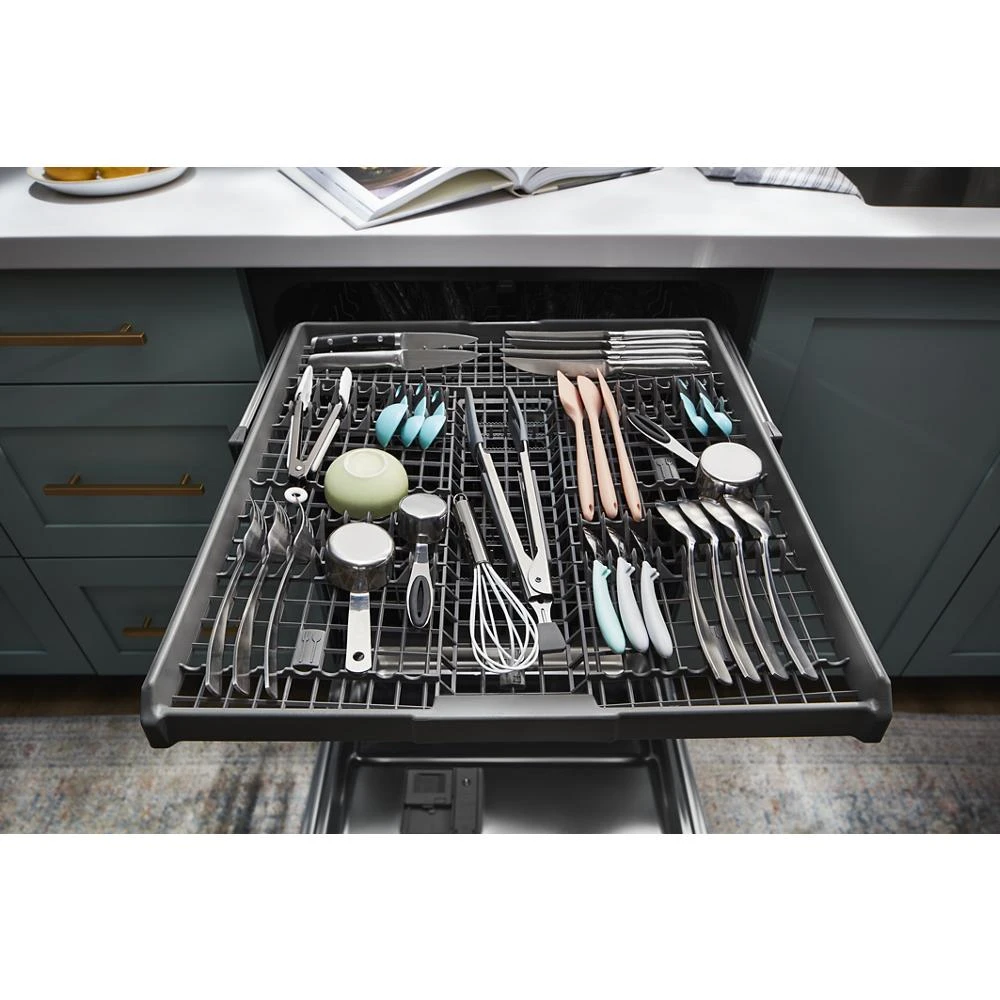 Quiet Dishwasher with 3rd Rack and Pocket Handle WDP730HAMZ