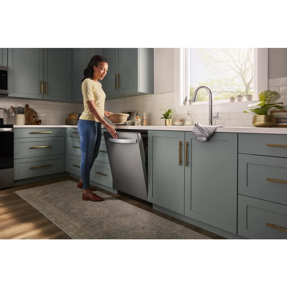 Quiet Dishwasher with 3rd Rack and Pocket Handle WDP730HAMZ
