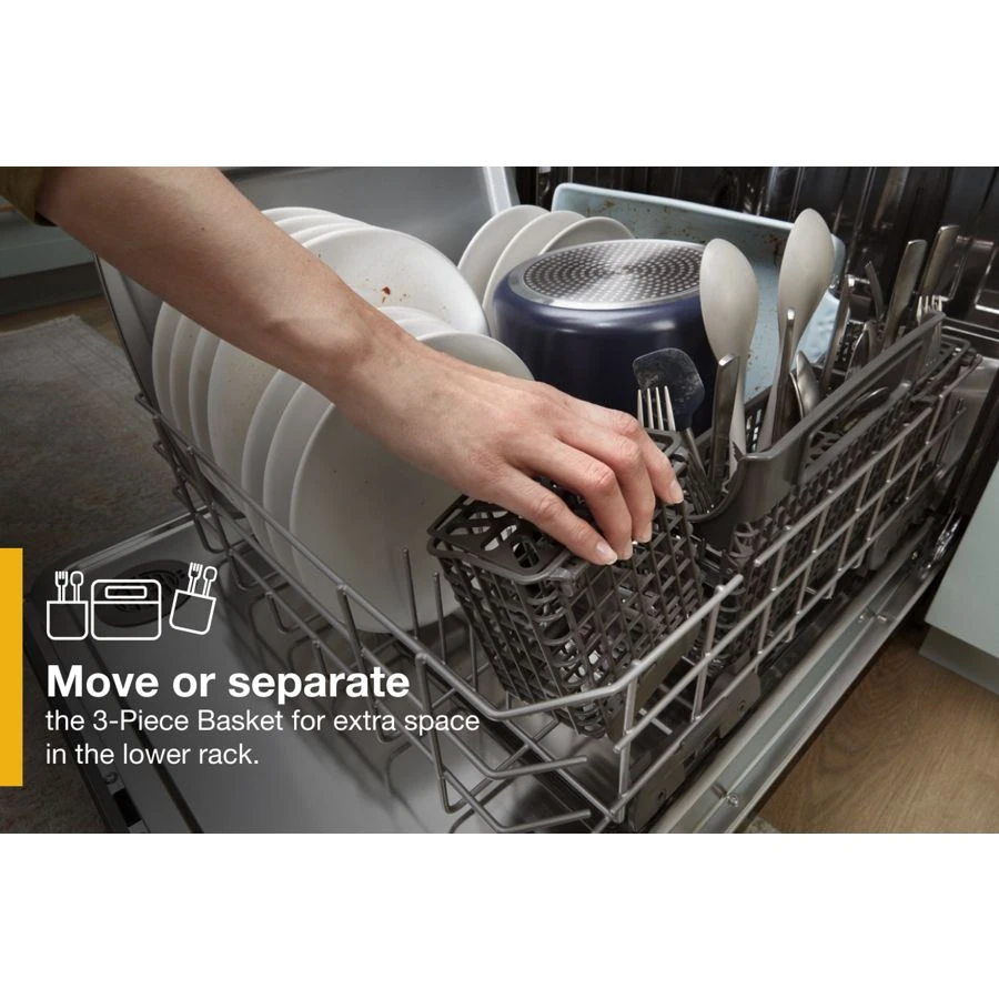 Pocket Handle Dishwasher with 3rd Rack & Large Capacity WDPA70SAMZ