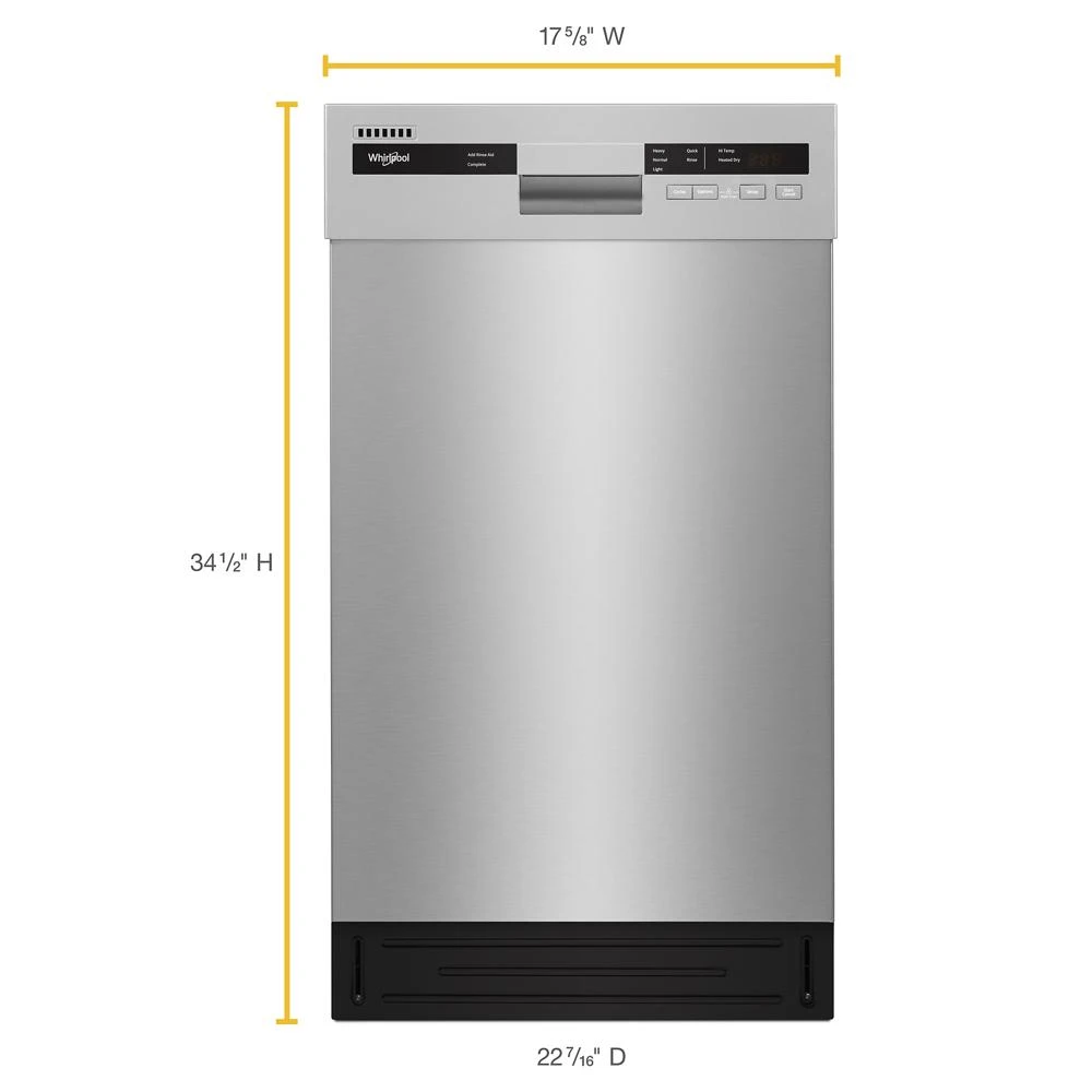 Small-Space Compact Dishwasher with Stainless Steel Tub WDPS5118PM