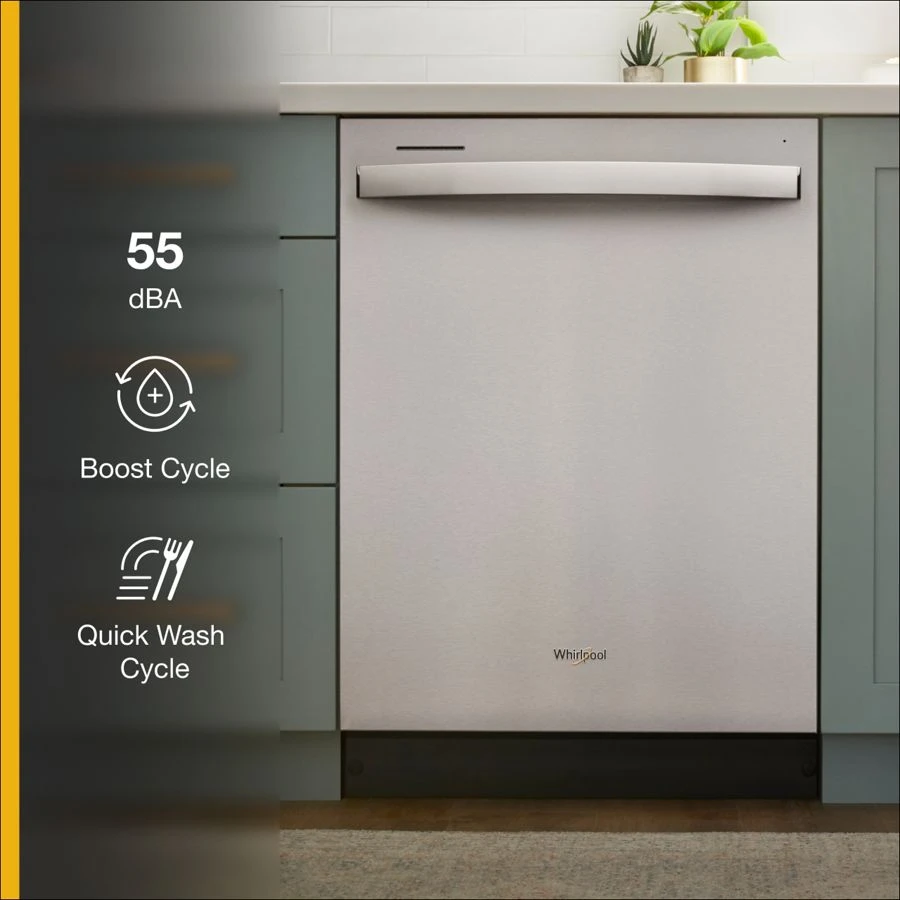 Quiet Dishwasher with Boost Cycle and Extended Soak Cycle WDT531HAPM