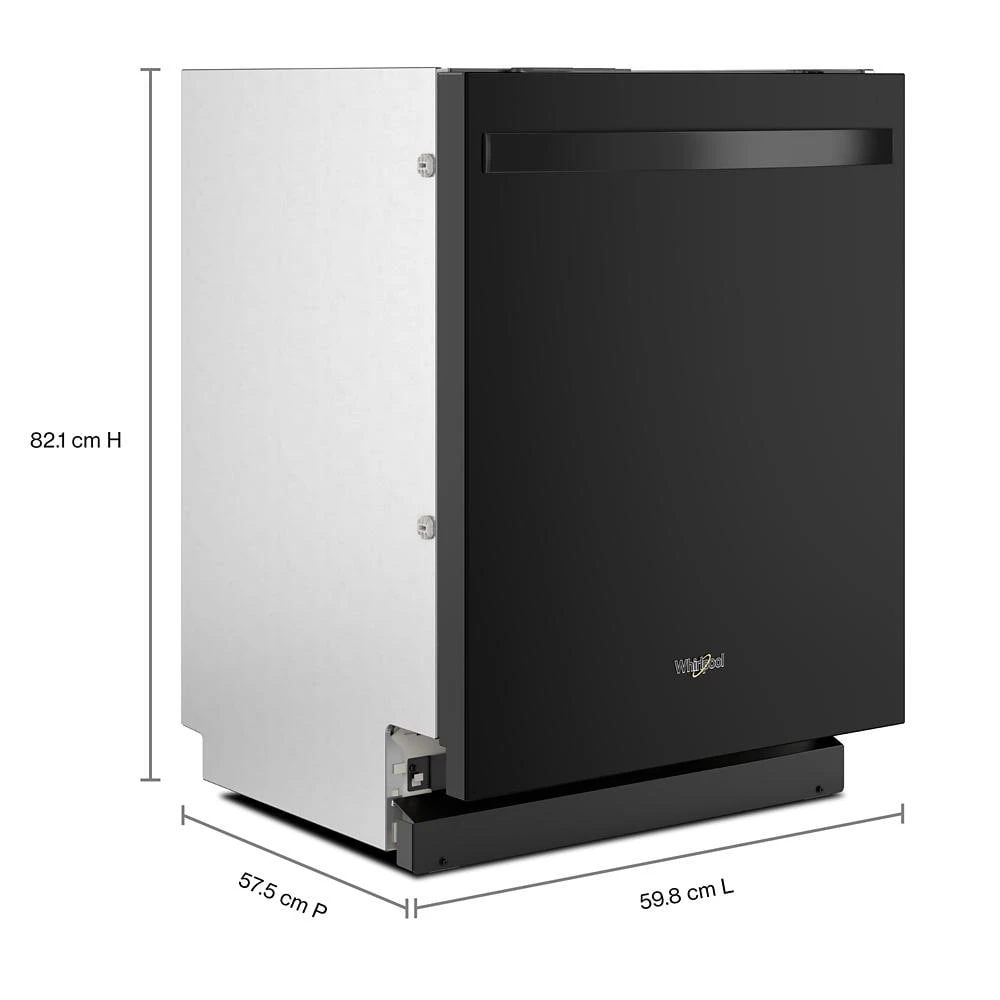 44 dBA ADA Compliant Dishwasher Flush with Cabinets with 3rd Rack WDT550SAPB