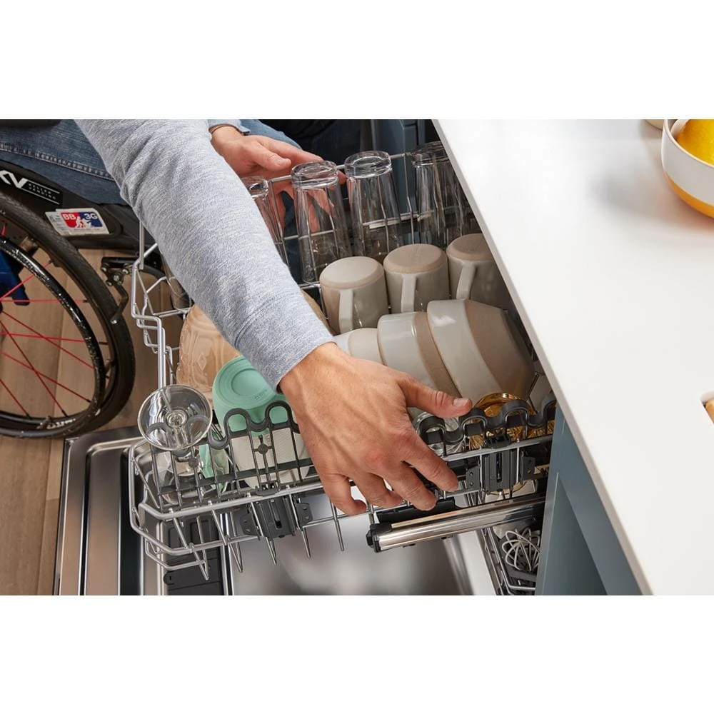 44 dBA ADA Compliant Dishwasher Flush with Cabinets with 3rd Rack WDT550SAPB