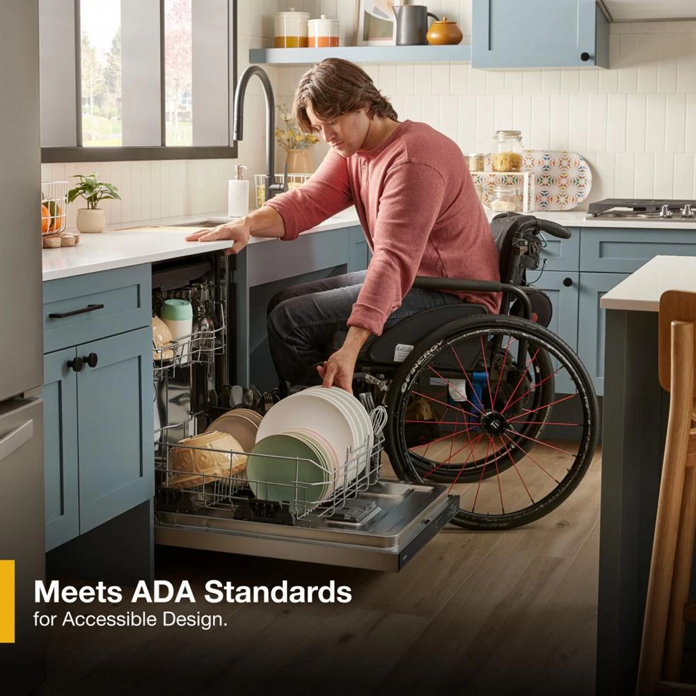 44 dBA ADA Compliant Dishwasher Flush with Cabinets with 3rd Rack WDT550SAPZ