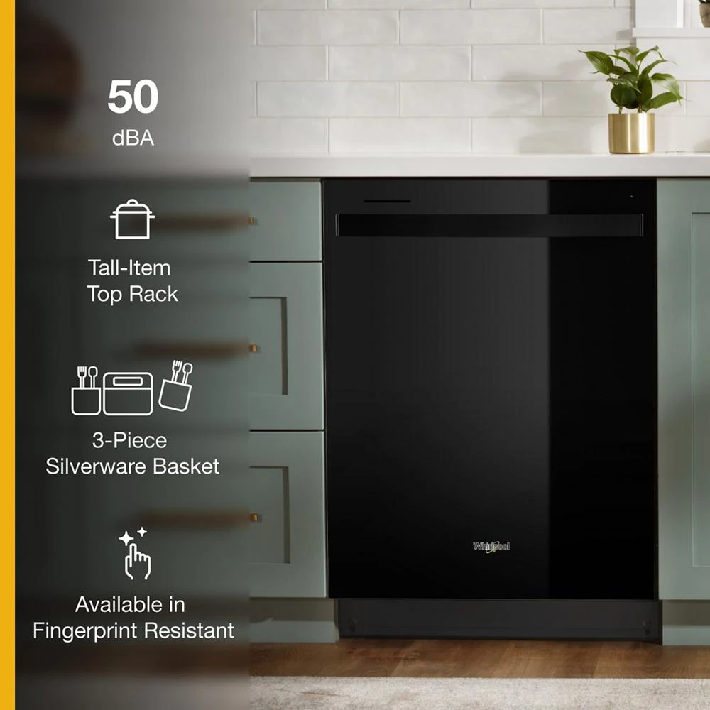 24” Stainless Steel Dishwasher with AI Intelligent Wash and Tall Top Rack WDT740SALB