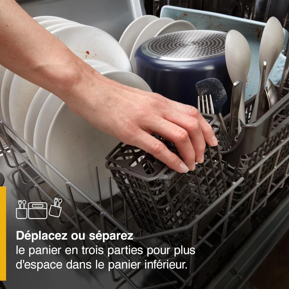 24” Stainless Steel Dishwasher with AI Intelligent Wash and Tall Top Rack WDT740SALZ