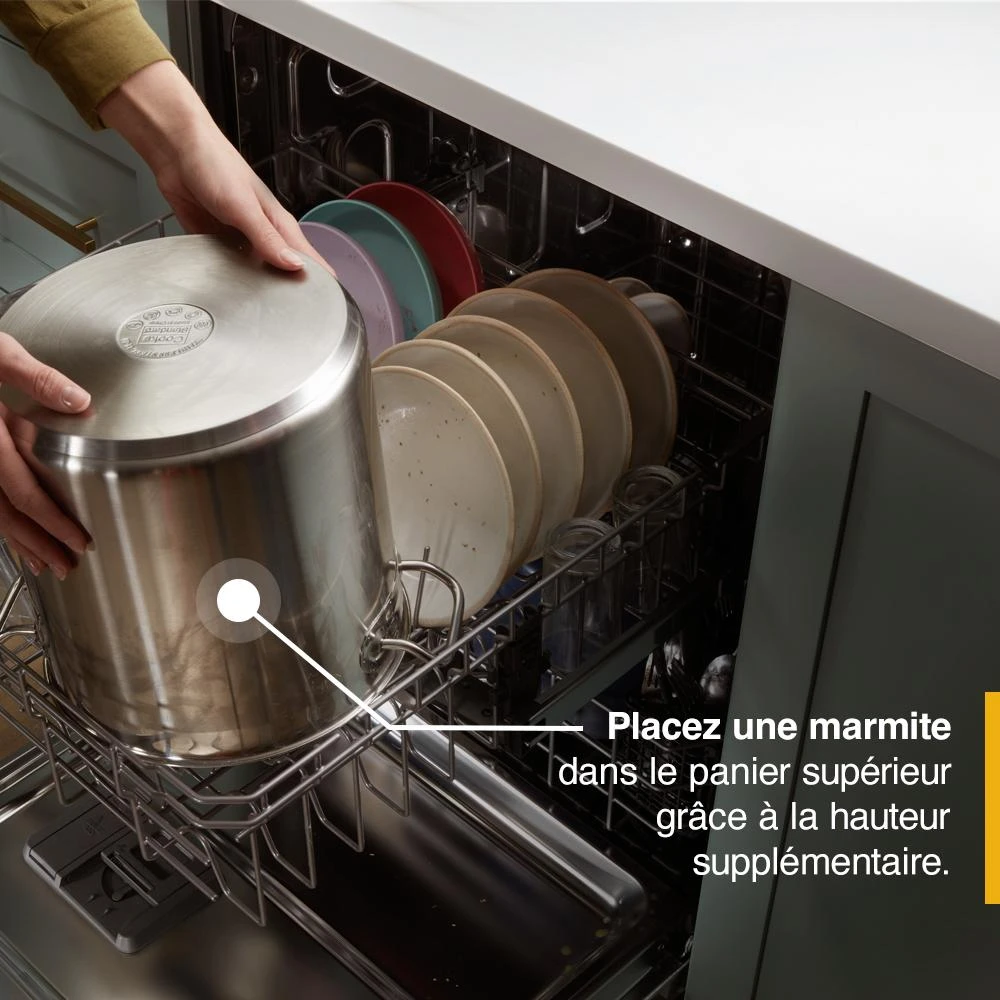 24” Stainless Steel Dishwasher with AI Intelligent Wash and Tall Top Rack WDT740SALZ