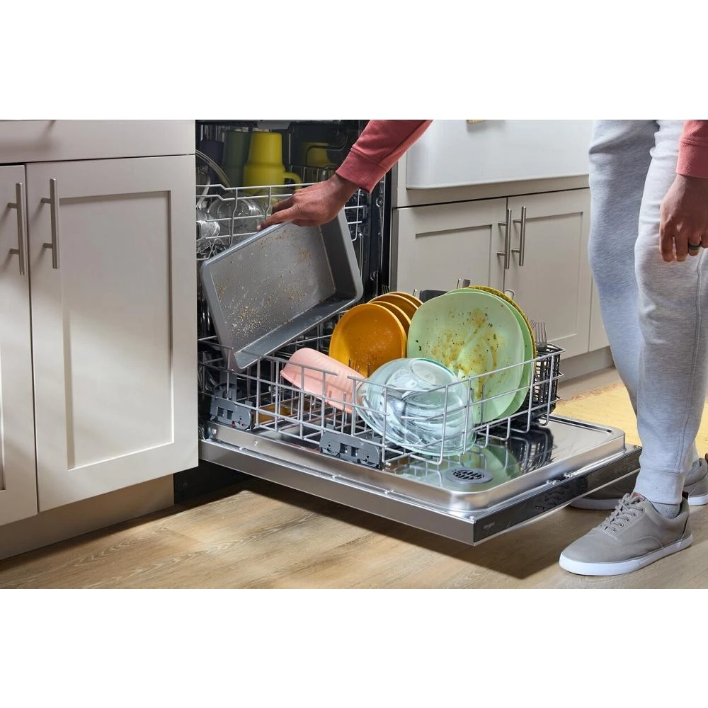 24" Stainless Steel Dishwasher with Spin&Load Rack and AI Intelligent Wash - 50 dBA WDT745SASZ