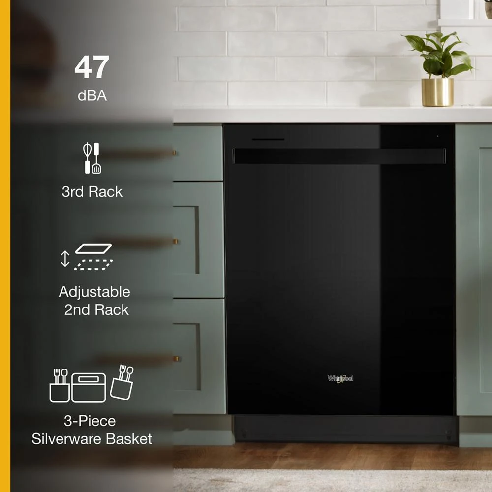 24” Stainless Steel Dishwasher with AI Intelligent Wash - 47 dBA WDT750SAKB