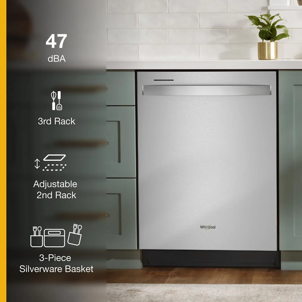 24” Stainless Steel Dishwasher with AI Intelligent Wash - 47 dBA WDT750SAKZ