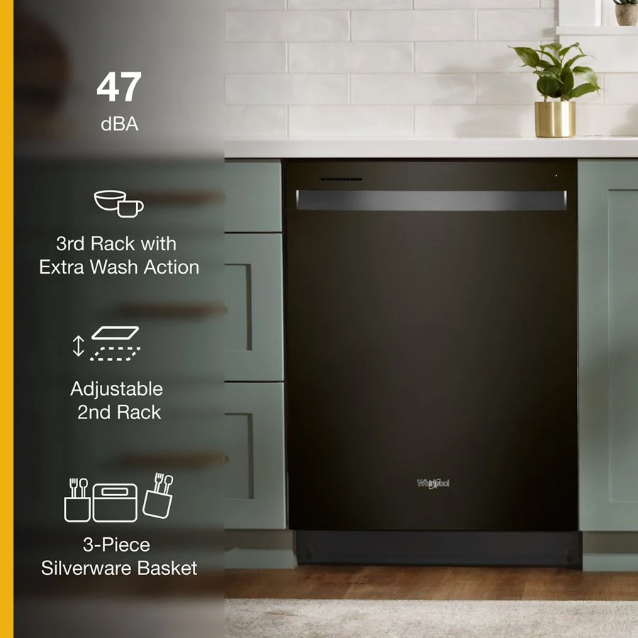 Fingerprint Resistant Dishwasher with 3rd Rack & Large Capacity WDT970SAKZ