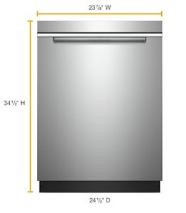 Stainless Steel Tub Pocket Handle Dishwasher with TotalCoverage Spray Arm WDTA50SAHZ