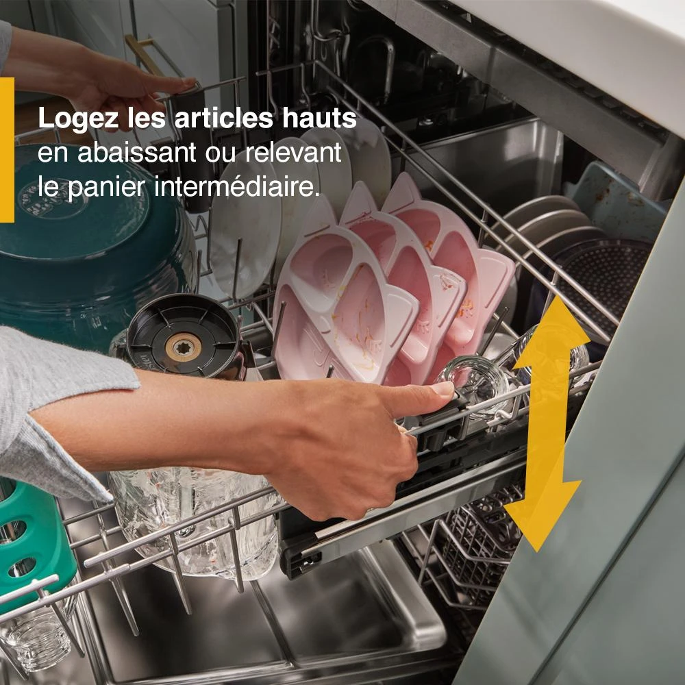 24” Stainless Steel Dishwasher with AI Intelligent Wash - 47 dBA WDTA50SAKZ