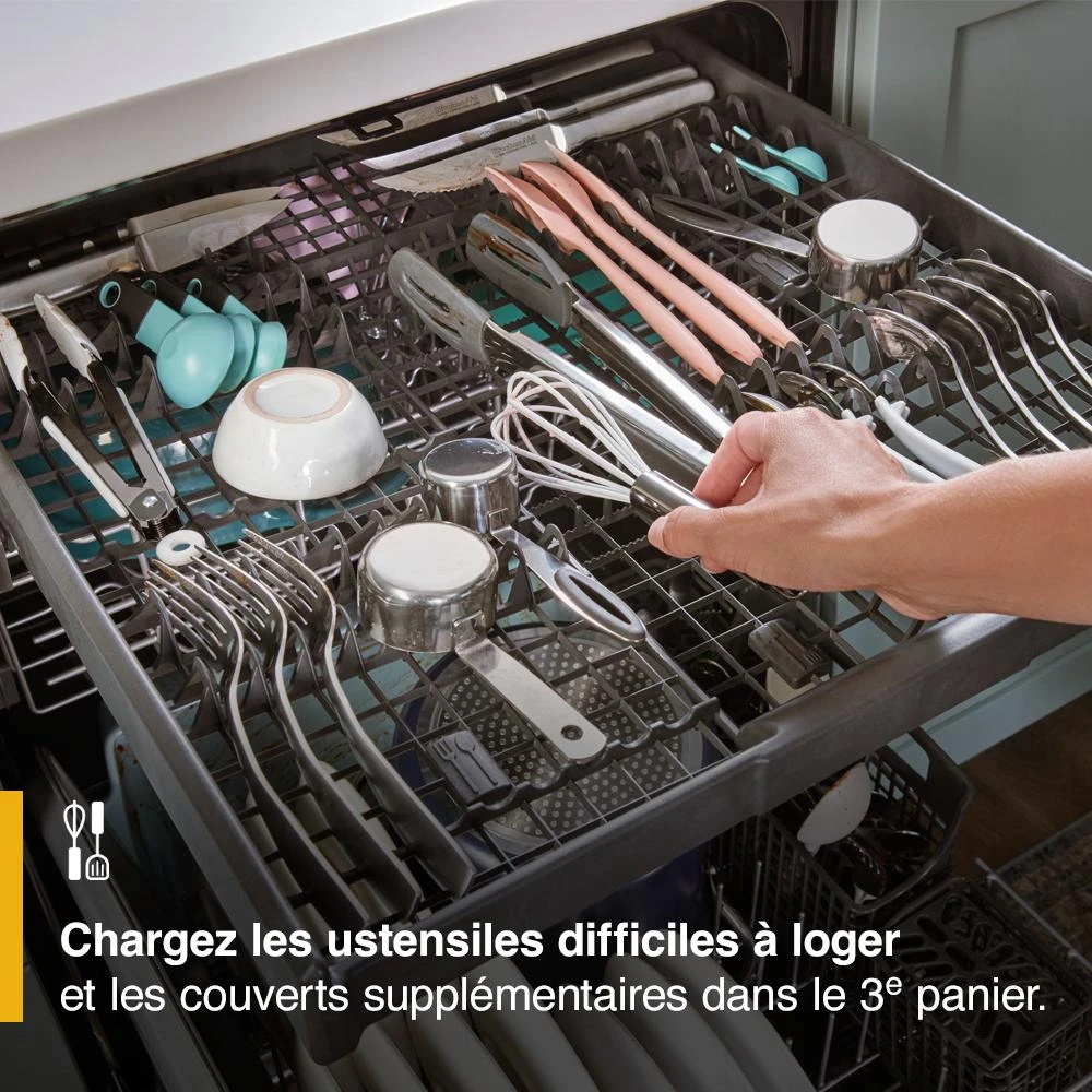 24” Stainless Steel Dishwasher with AI Intelligent Wash - 47 dBA WDTA50SAKZ